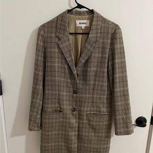 BB Dakota Checkered Blazer in Black and Tan